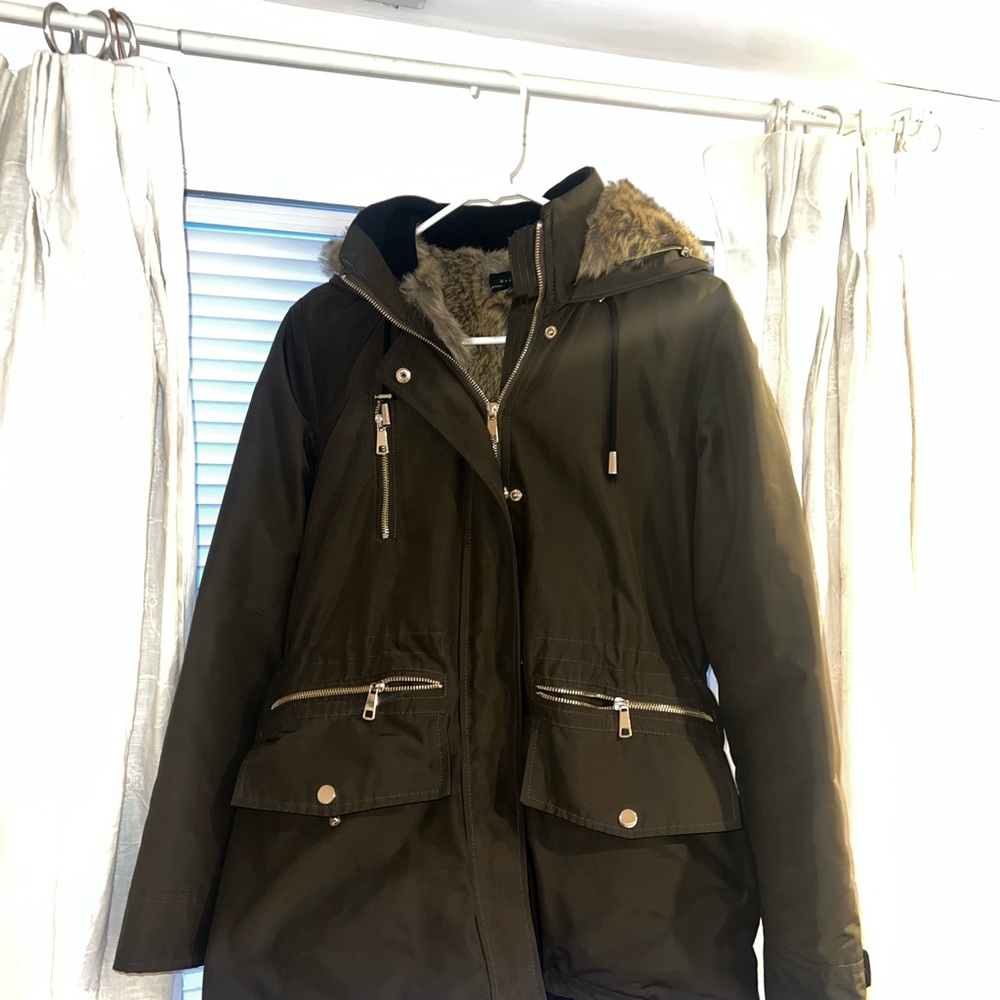 ZARA Olive Parka Coat